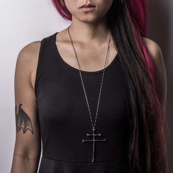 Blood Milk As Above, So Below Large Lorraine Cross Sterling Necklace - Picture 6 of 6